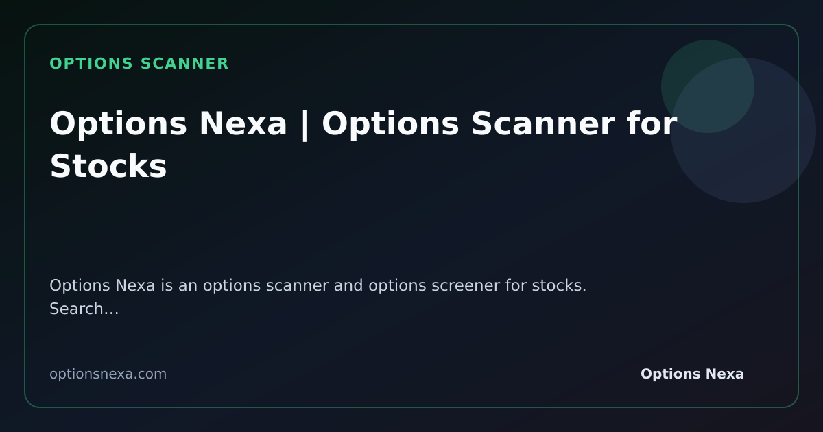 Options Nexa social preview